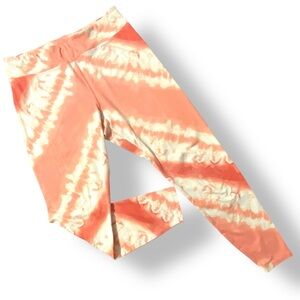 🎈New Directions Studio Petite L Peach Coral Tie Dye High Waist Leggings